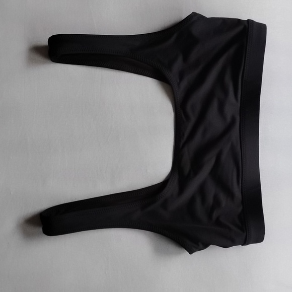 NWOT Skims Square Neck Bikini Swim Top S Onyx Scoop Back - Picture 2 of 5